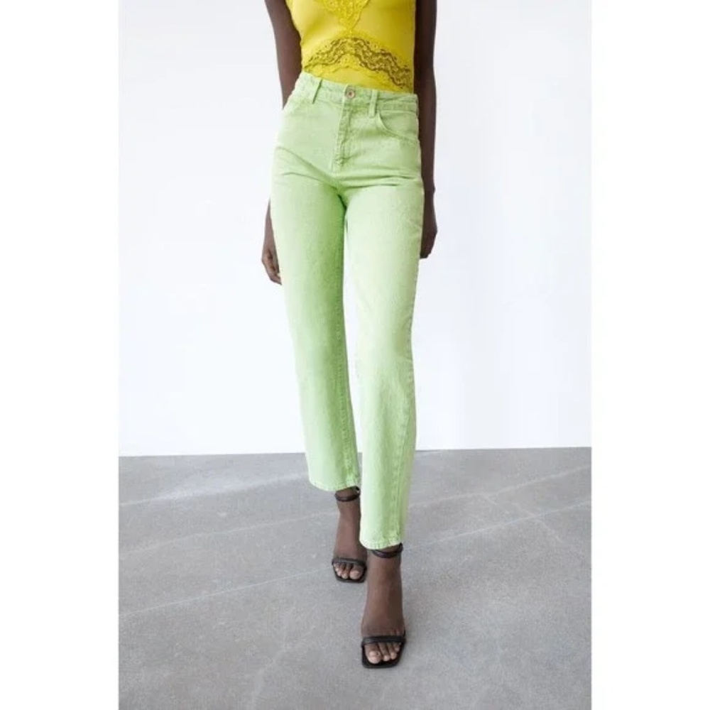Zara Light Green High Rise Women’s Jeans